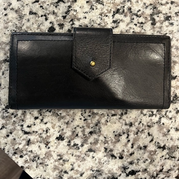 Madewell Black Leather Wallet - Picture 1 of 3